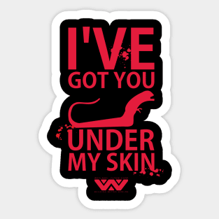 Under my skin red Sticker